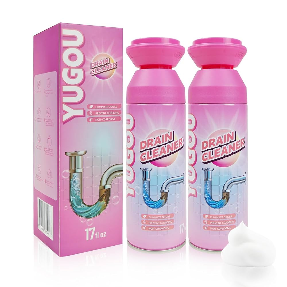 Foaming Drain Cleaner, Sink Cleaner and Deodorizer, Drain Clog Remover for Kitchen Sinks, Shower ... | Amazon (US)