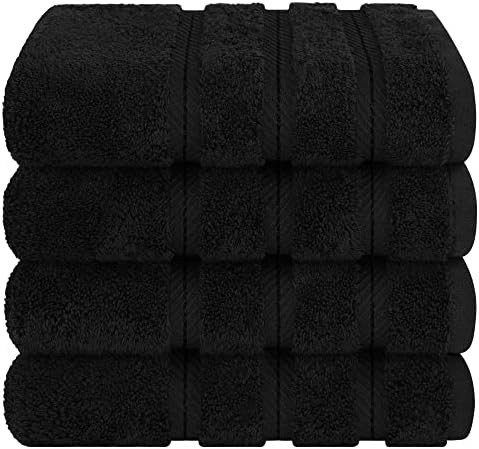 American Soft Linen Hand Towels, Hand Towel Set of 4, 100% Turkish Cotton Hand Towels for Bathroom,  | Amazon (US)