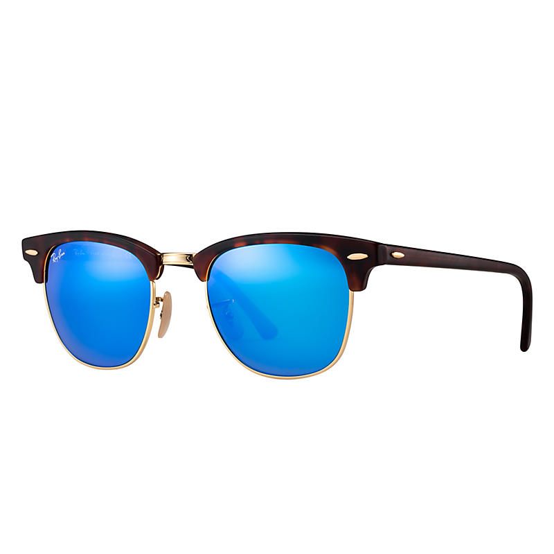 Ray-Ban Clubmaster Blue Sunglasses, Blue Sunglasses Flash Lenses - Rb3016 | Ray-Ban (US)