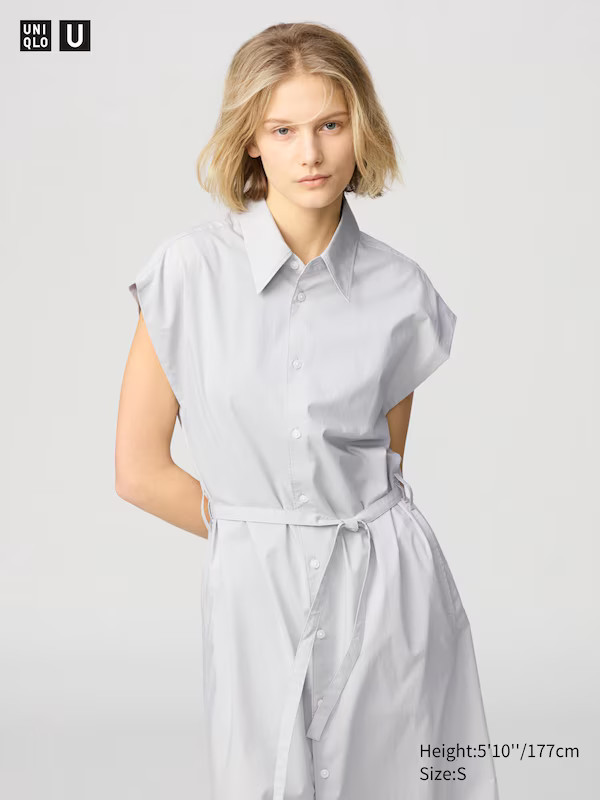 Cotton Shirt Dress | Sleeveless | UNIQLO (US)