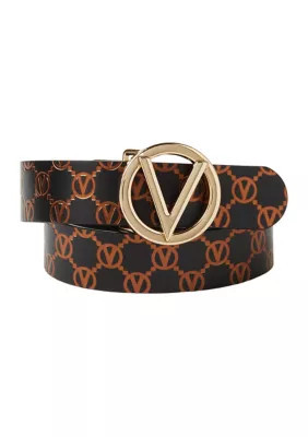 VALENTINO BY MARIO VALENTINO Women's Giusy Monogram Small Black Belt | Belk