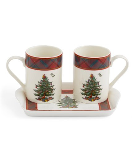 Spode Christmas Tree Tartan Mug & Tray Set | Best Price and Reviews | Zulily | Zulily