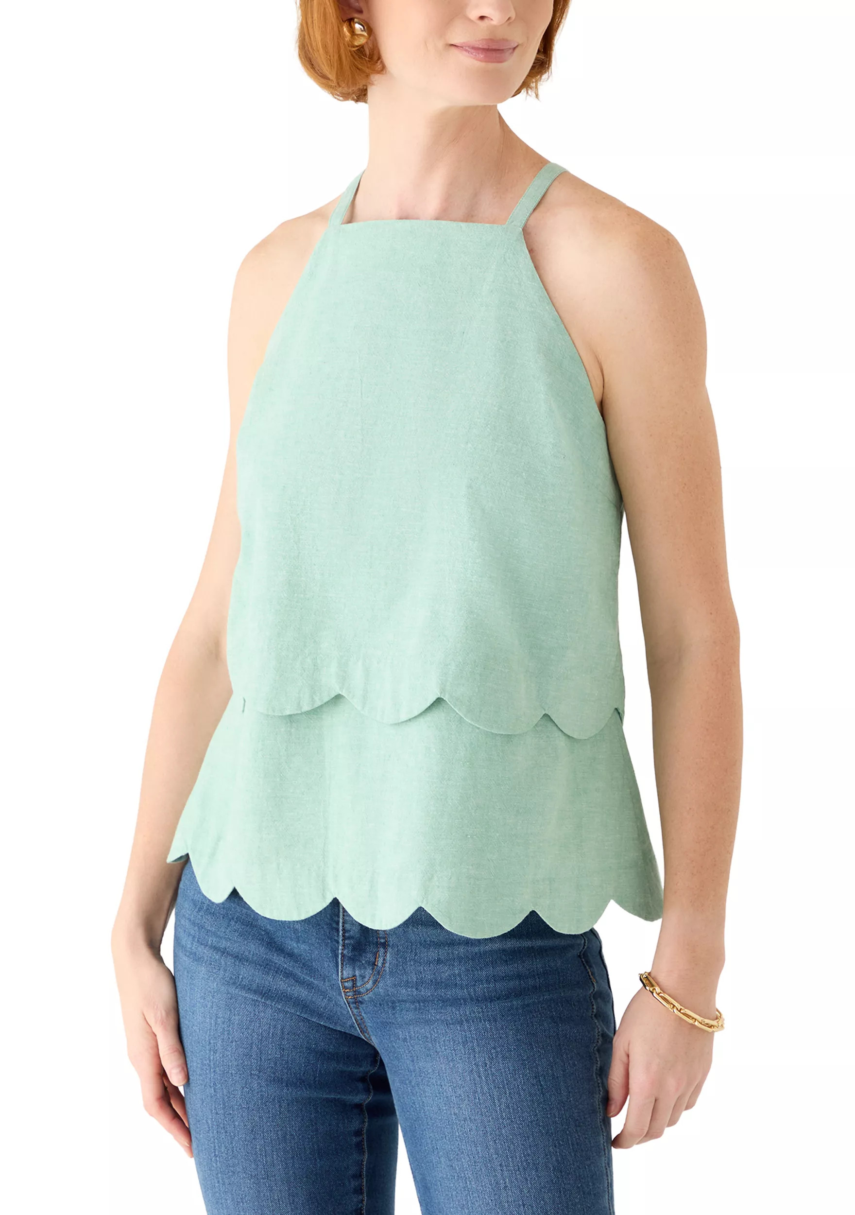 Women's Sleeveless Scallop Tier Top | Belk