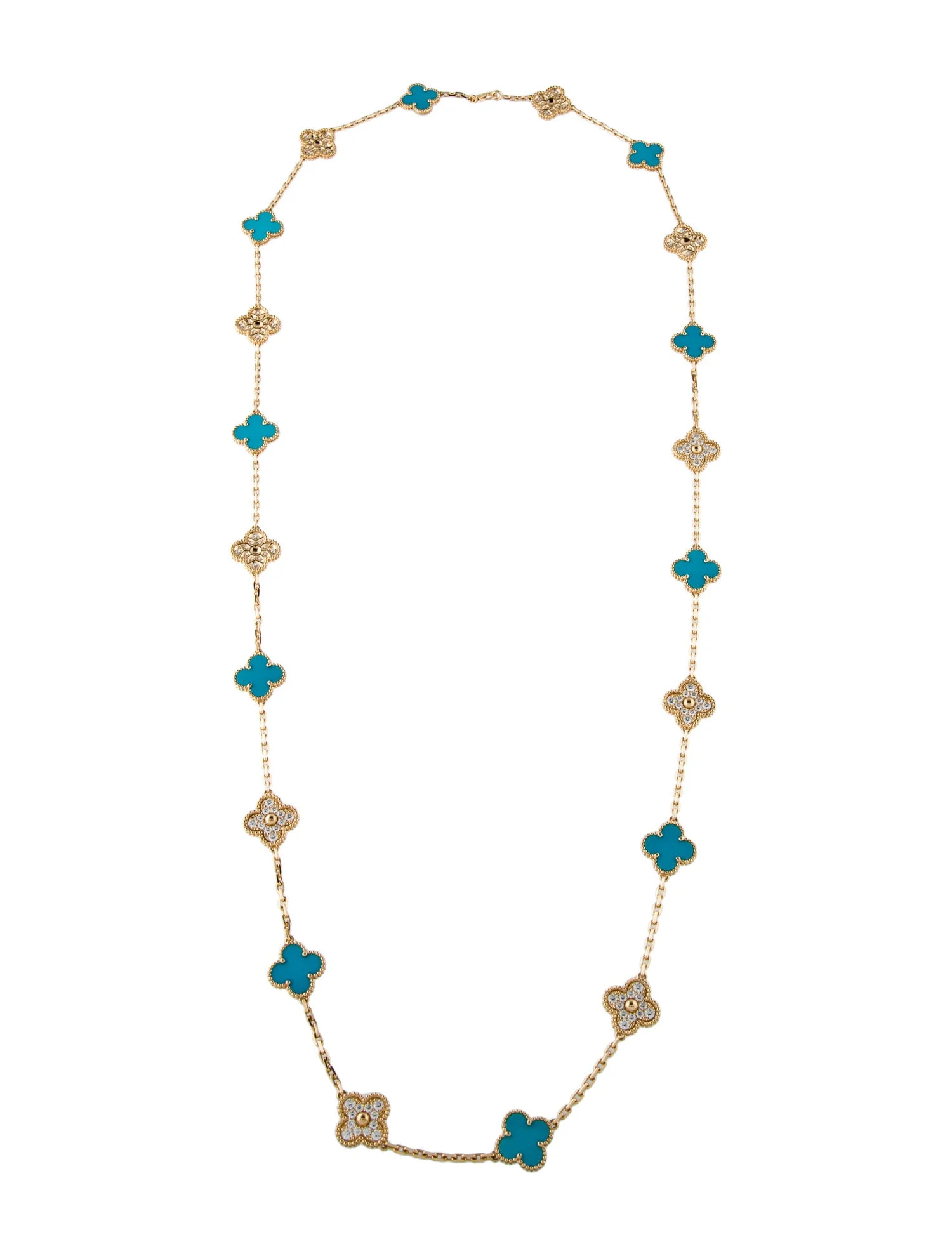 2024 Limited Edition Vintage Alhambra Long Necklace, 20 Motifs | The RealReal