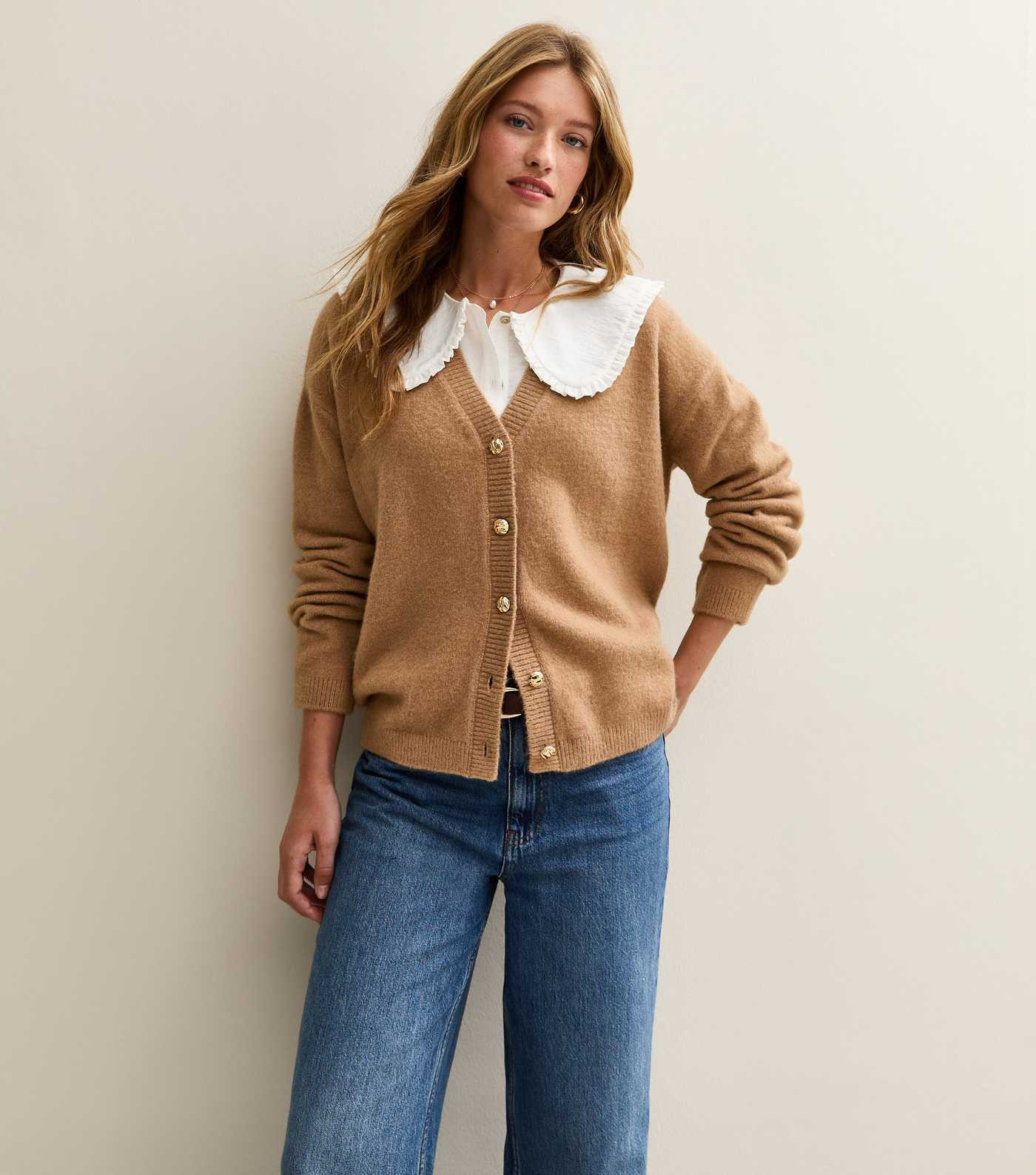 Camel Oversized Boyfriend Cardigan | New Look | New Look (UK)