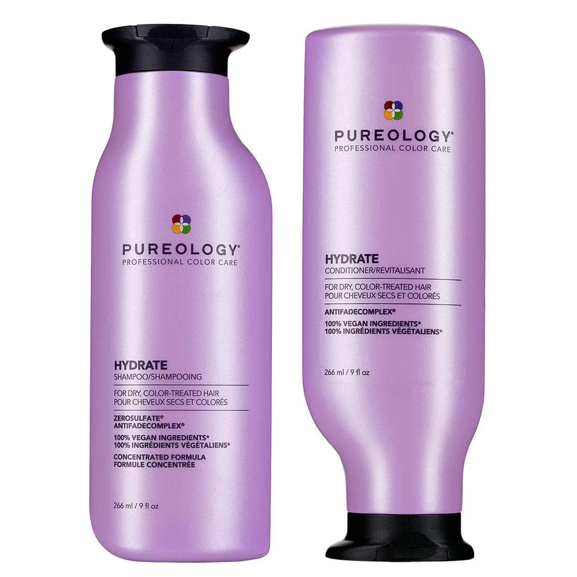 Pureology Hydrate Shampoo and Conditioner Moisturising Bundle for Dry Hair, Sulphate Free for a G... | Look Fantastic (UK)