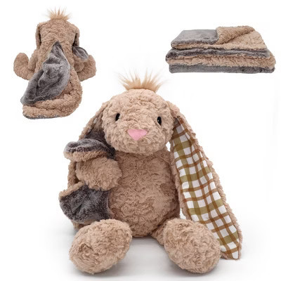 Benny the Bunny Plush Blanket 2-in-1 Soft Baby Blanket with Plush Toy Blankie Bestie | Target