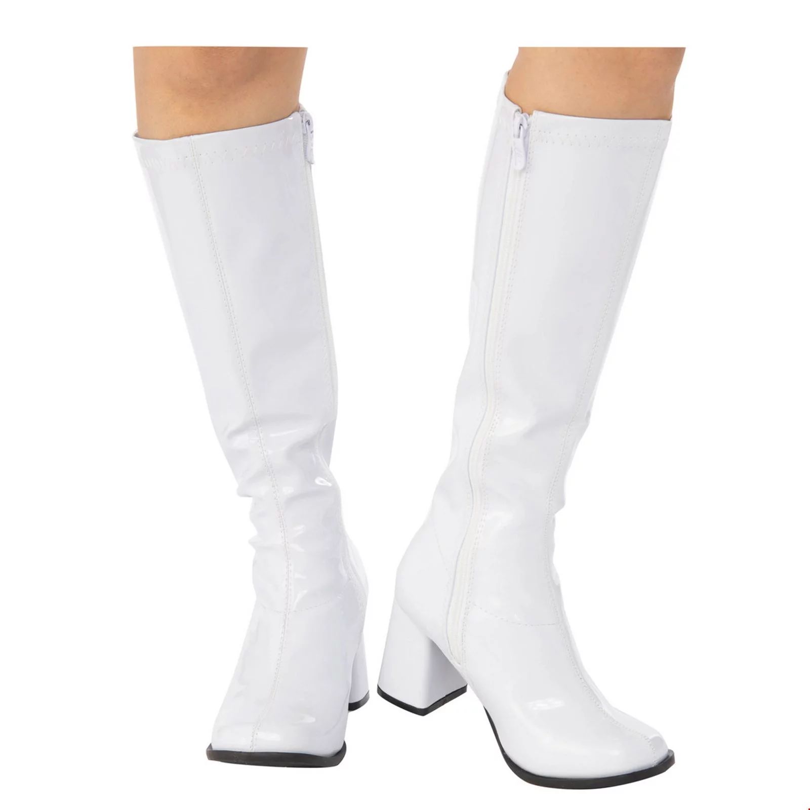 White GoGo Boots Adult Halloween Costume Accessory - Walmart.com | Walmart (US)