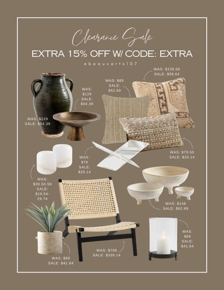 Save an extra 15% off clearance deals with code EXTRA at checkout! 

#LTKsalealert #LTKhome #LTKstyletip