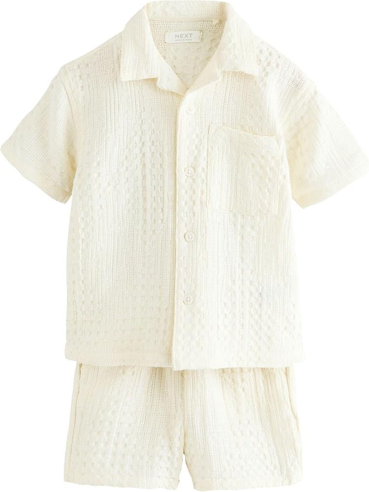 NEXT Jungen Standard Strukturiertes Kurzarmhemd mit Shorts im Set 62-122 | Amazon (DE)