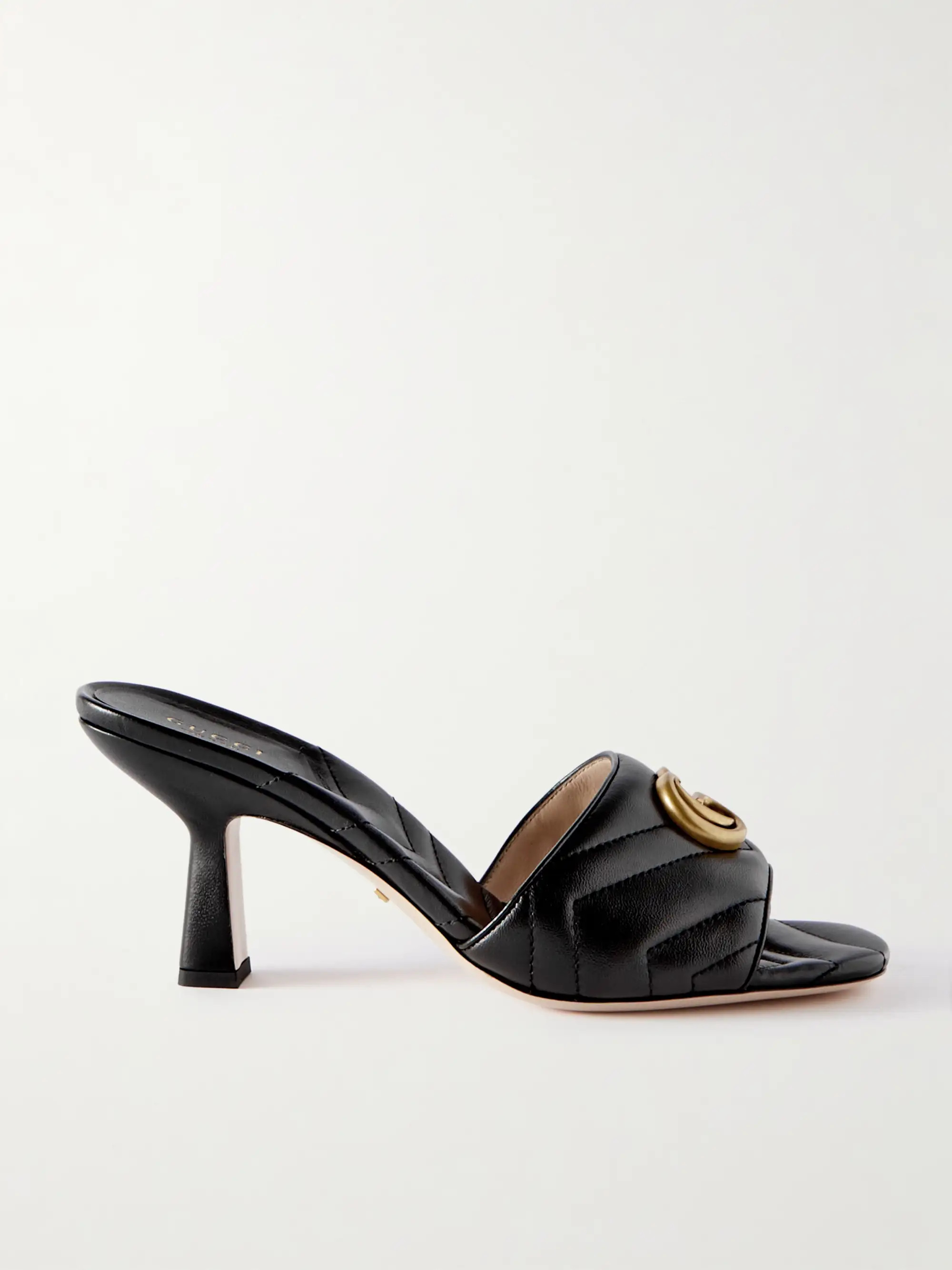 Marmont logo-embellished quilted leather mules | NET-A-PORTER (US)