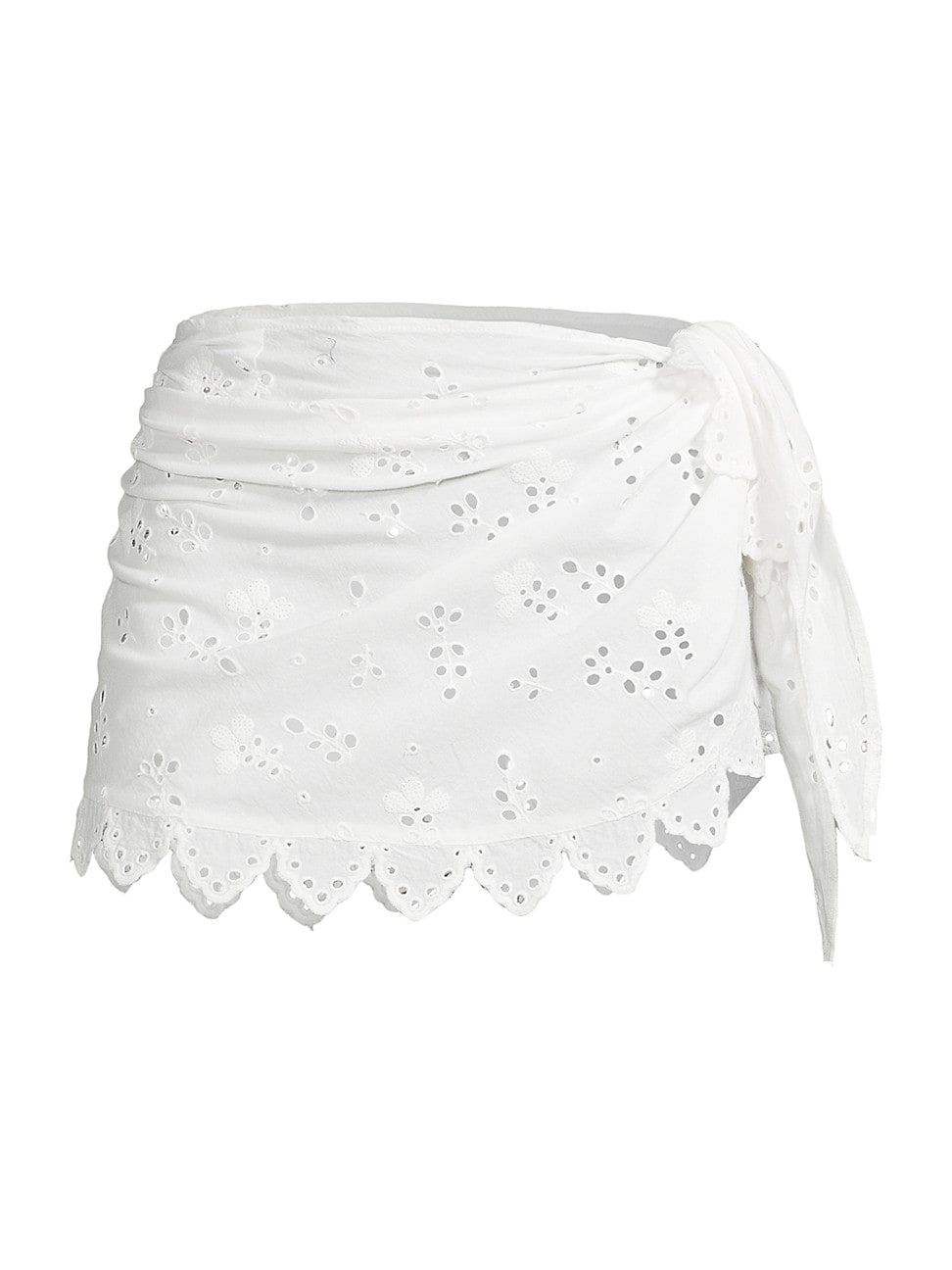 Women's Daisy Eyelet Pareo Skirt - White - White | Saks Fifth Avenue