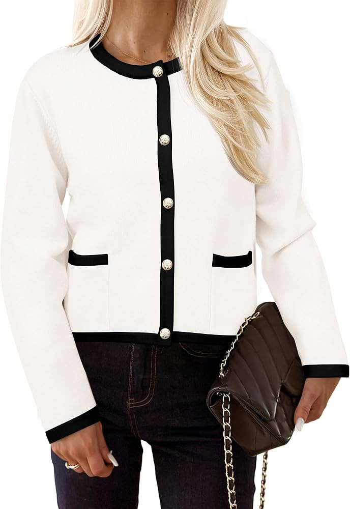 PRETTYGARDEN Women's Knit Cardigan Sweaters 2024 Fall Fashion Long Sleeve Button Down Shirts Tops... | Amazon (CA)