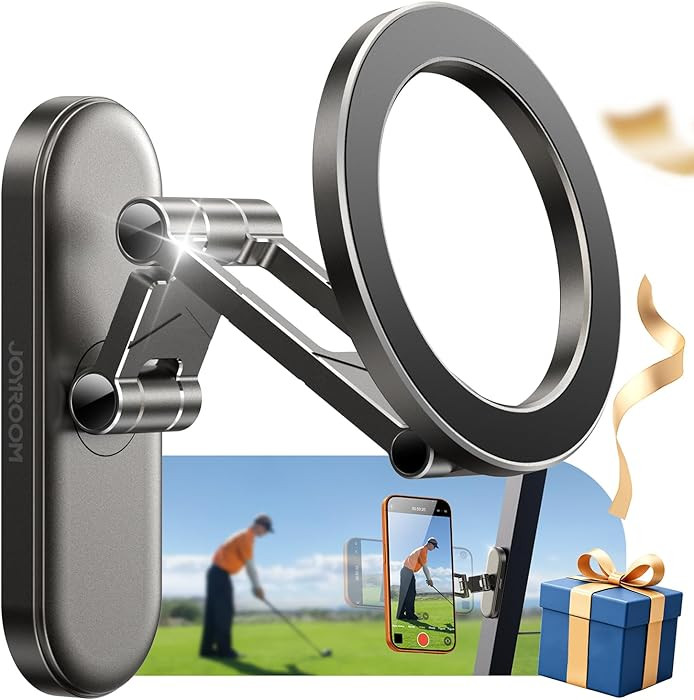 Upgraded Magnetic Golf Cart Phone Holder, [Tri-Fold+All Alloy] Fathers Day Golf Gifts for Men Dad... | Amazon (US)