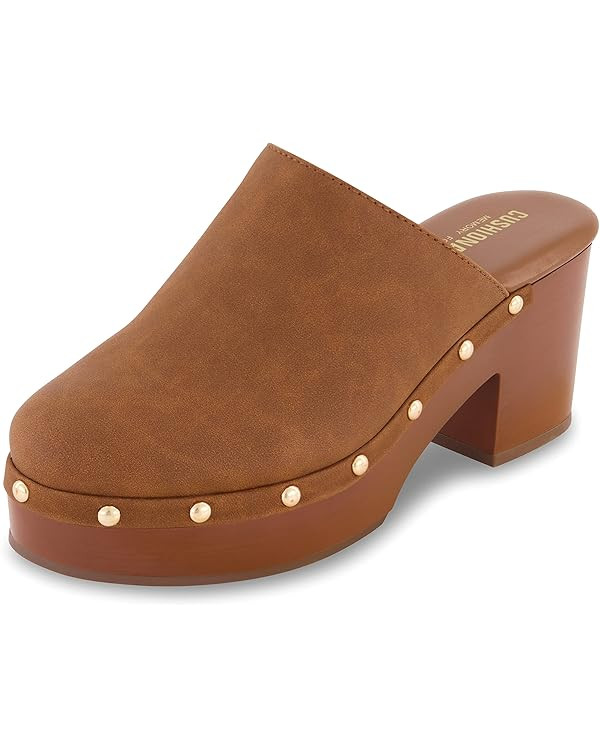 CUSHIONAIRE Women's Gibbons Faux Wood Clog with Memory Foam Padding, Wide Widths Available | Amazon (US)
