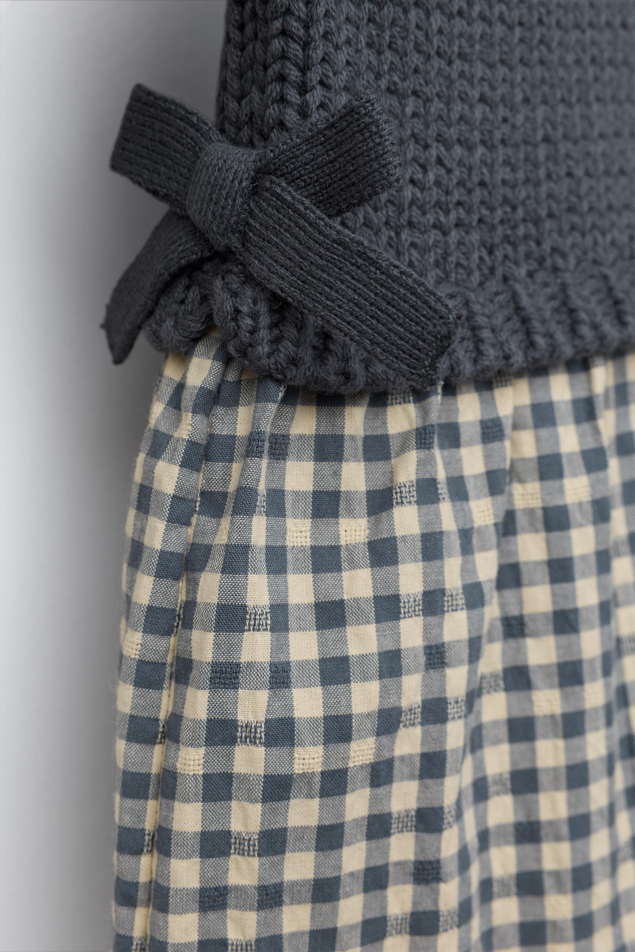 PLAID DRESS WITH KNIT VEST | Zara US