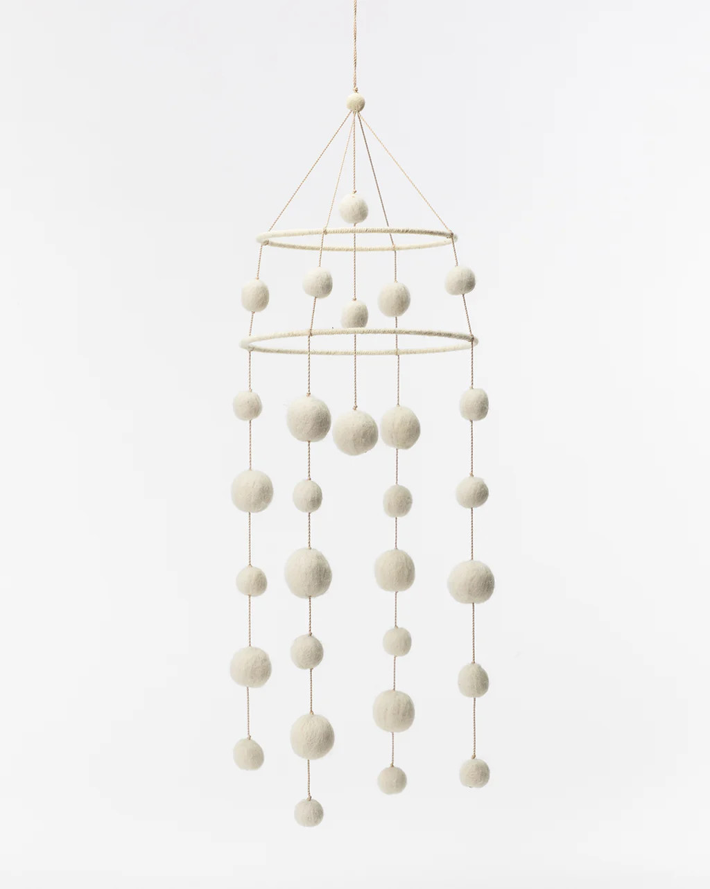Cream Pom Pom Mobile | McGee & Co.