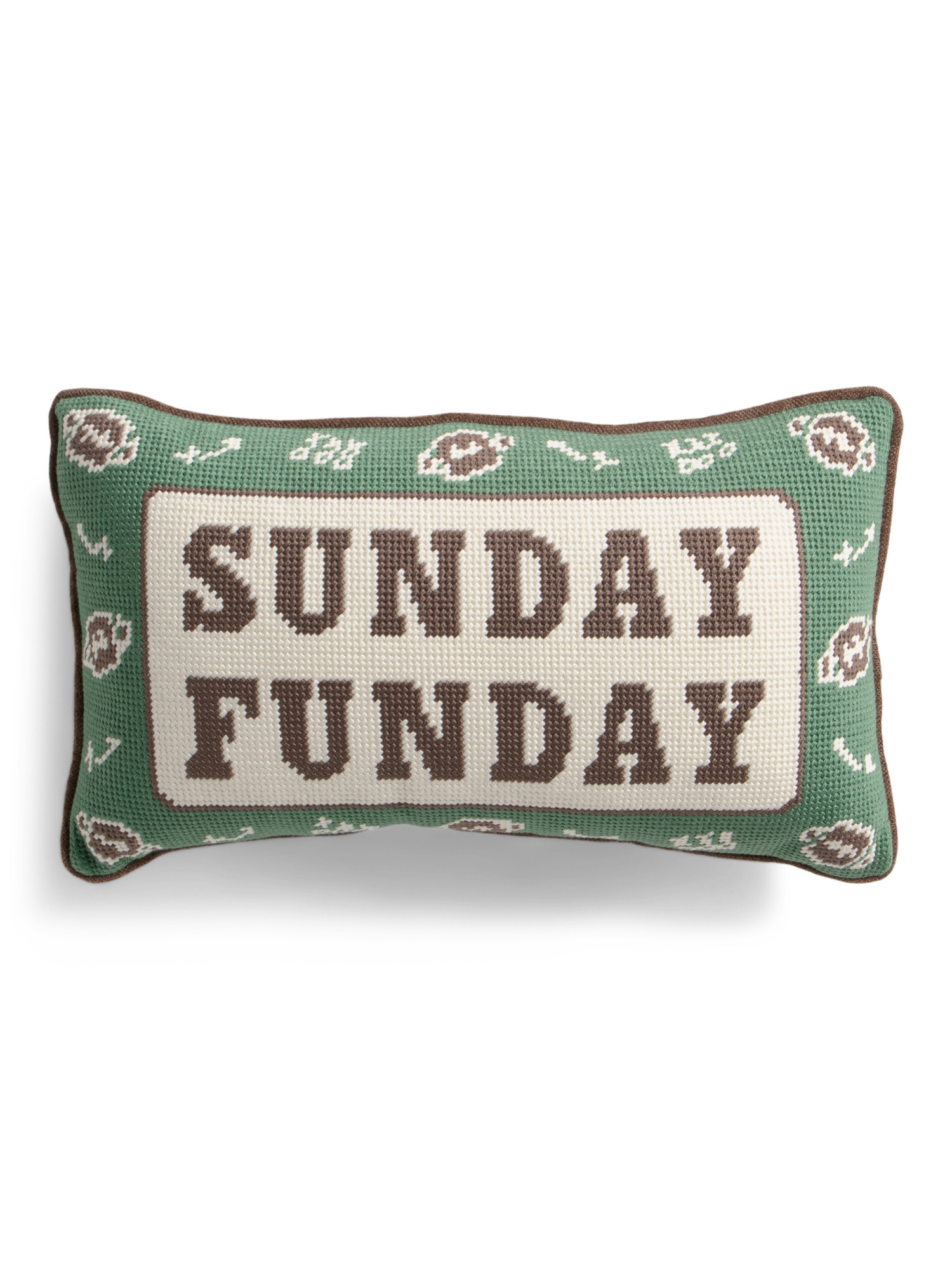 9x15 Sunday Funday Needlepoint Pillow | TJ Maxx
