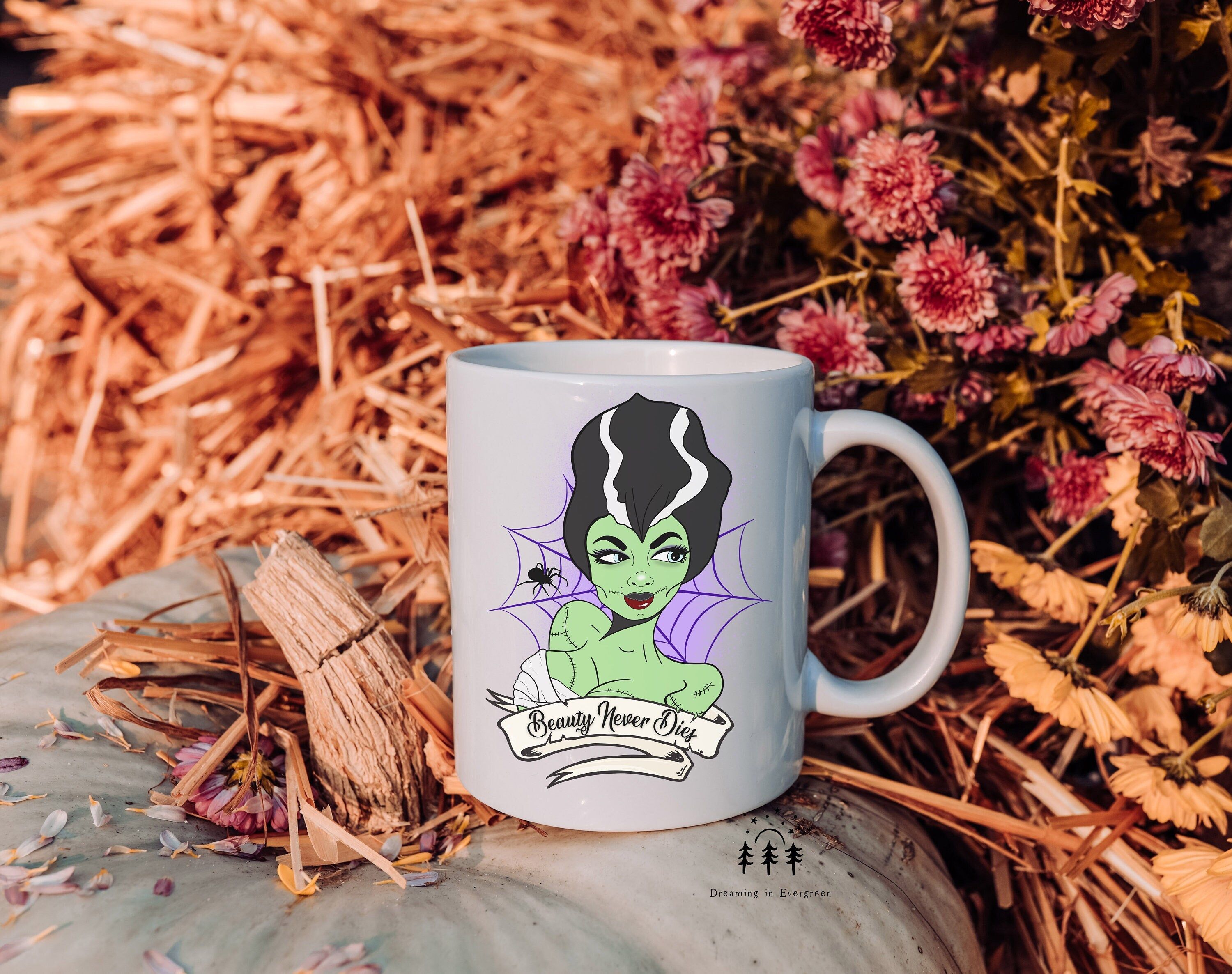 Halloween Beauty Queen Look Alive Mug | Fall Gift | Best Friend Gift | Spooky Coffee Cup | Cocoa ... | Etsy (US)