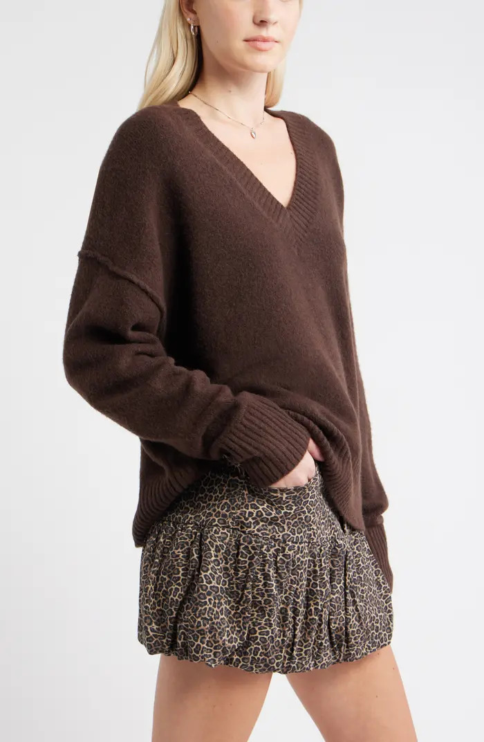 Oversize Cozy V-Neck Sweater | Nordstrom