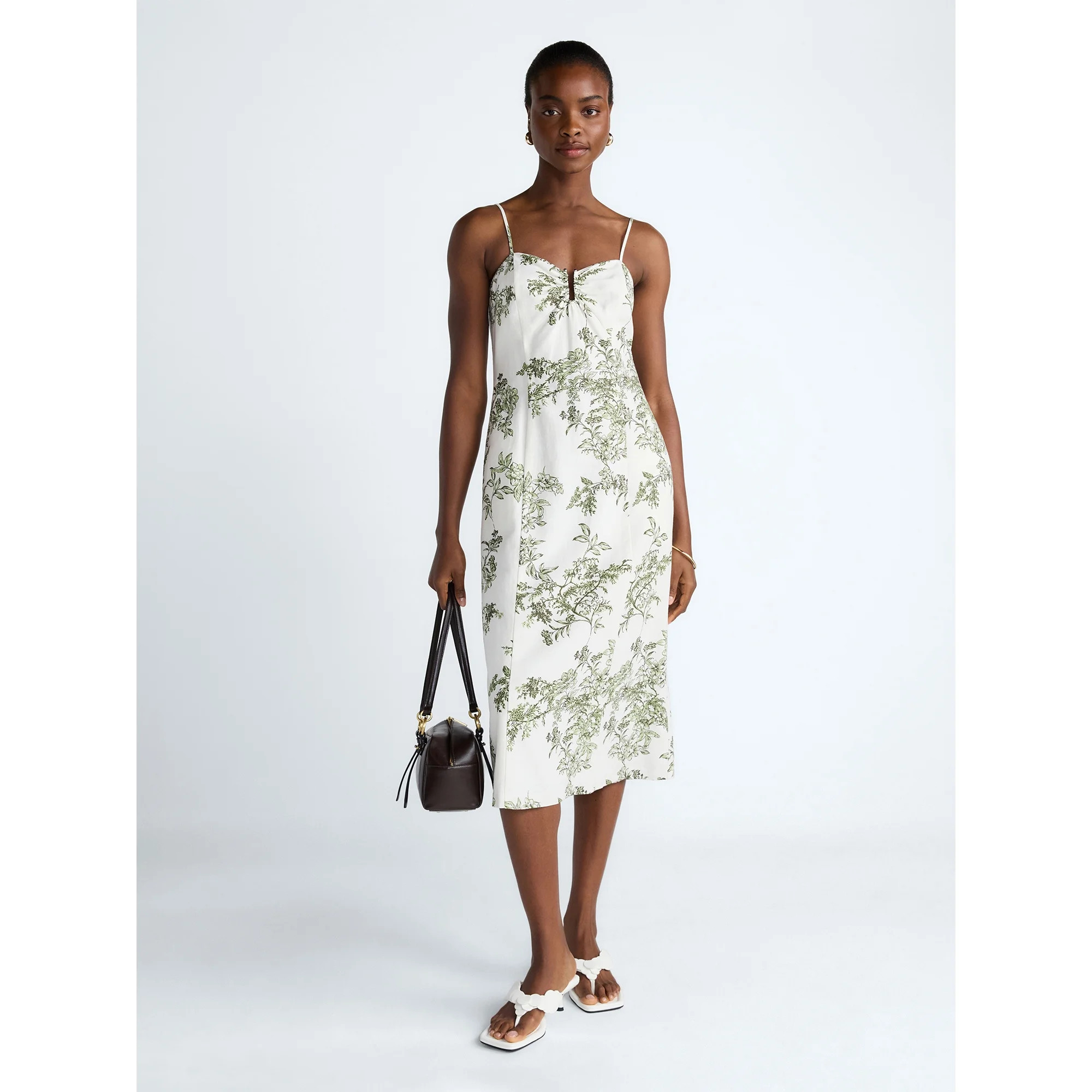 Scoop Women's and Women's Plus Sleeveless U-Ring Midi Dress, Sizes 0-18 | Walmart (US)