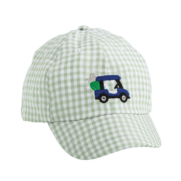 Mud Pie Toddler Boy's Golf Cart Hat in Green | 100% Cotton | Mud Pie