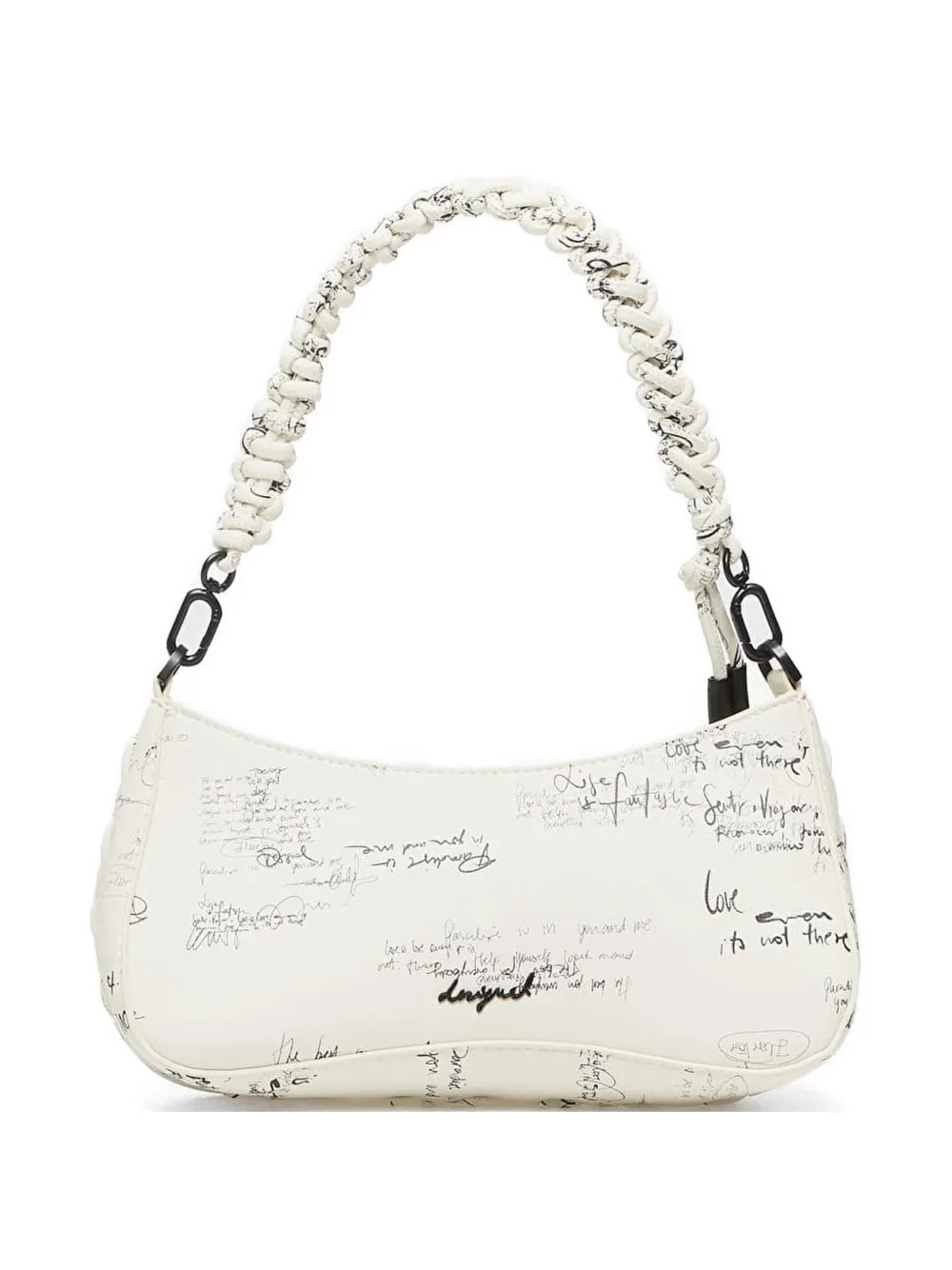 Desigual small script-print woven backpack - White | Farfetch Global