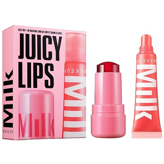 Milk Makeup Cooling Water Jelly Tint + Balmade Hydrating Lip Balm Set – Sheer Red Lip + Cheek S... | Amazon (US)