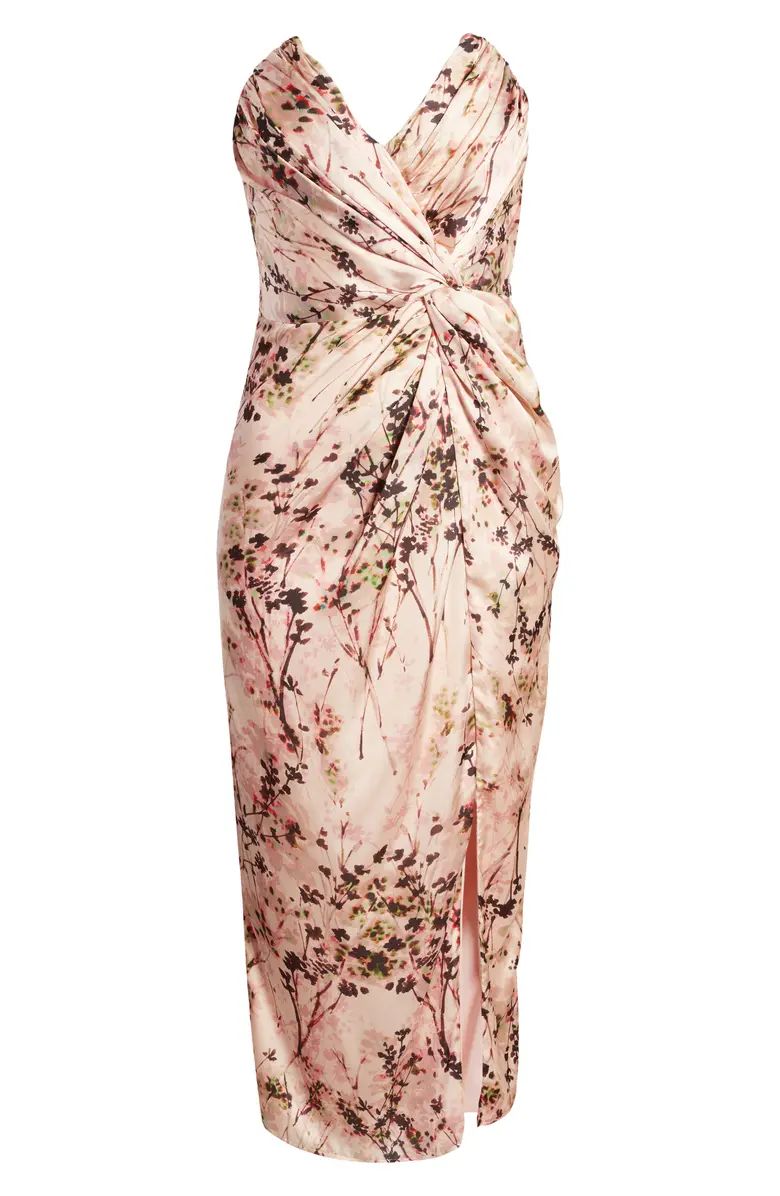 Katie May Come On Home Floral Print Satin Cocktail Dress | Nordstrom | Nordstrom