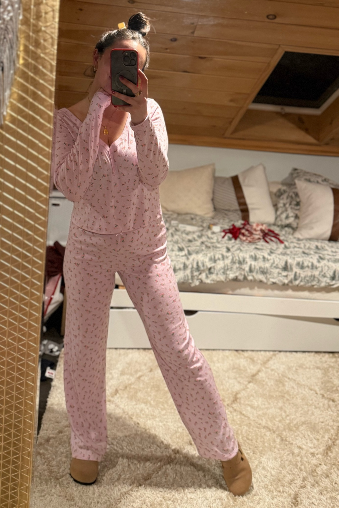 Pajamas. Walmart find. Spring pajamas. Comfy outfit. Work from home outfit. Pajamas set. 

Wearing medium in bottoms 
Large in top for a less cropped look
I’m 5’5"

#LTKFindsUnder50 #LTKSeasonal #LTKGiftGuide