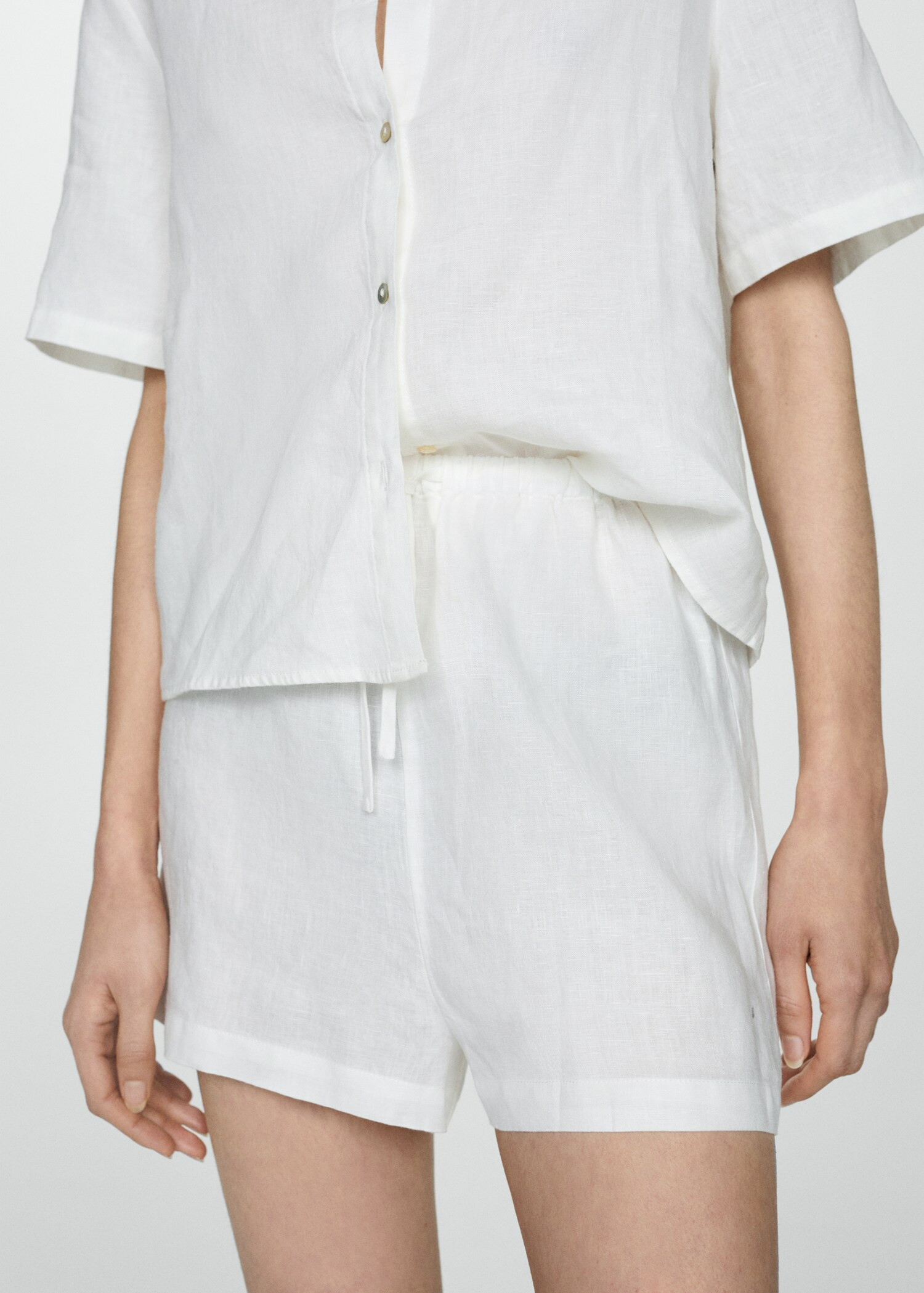 Linen pyjama shorts | MANGO (UK)