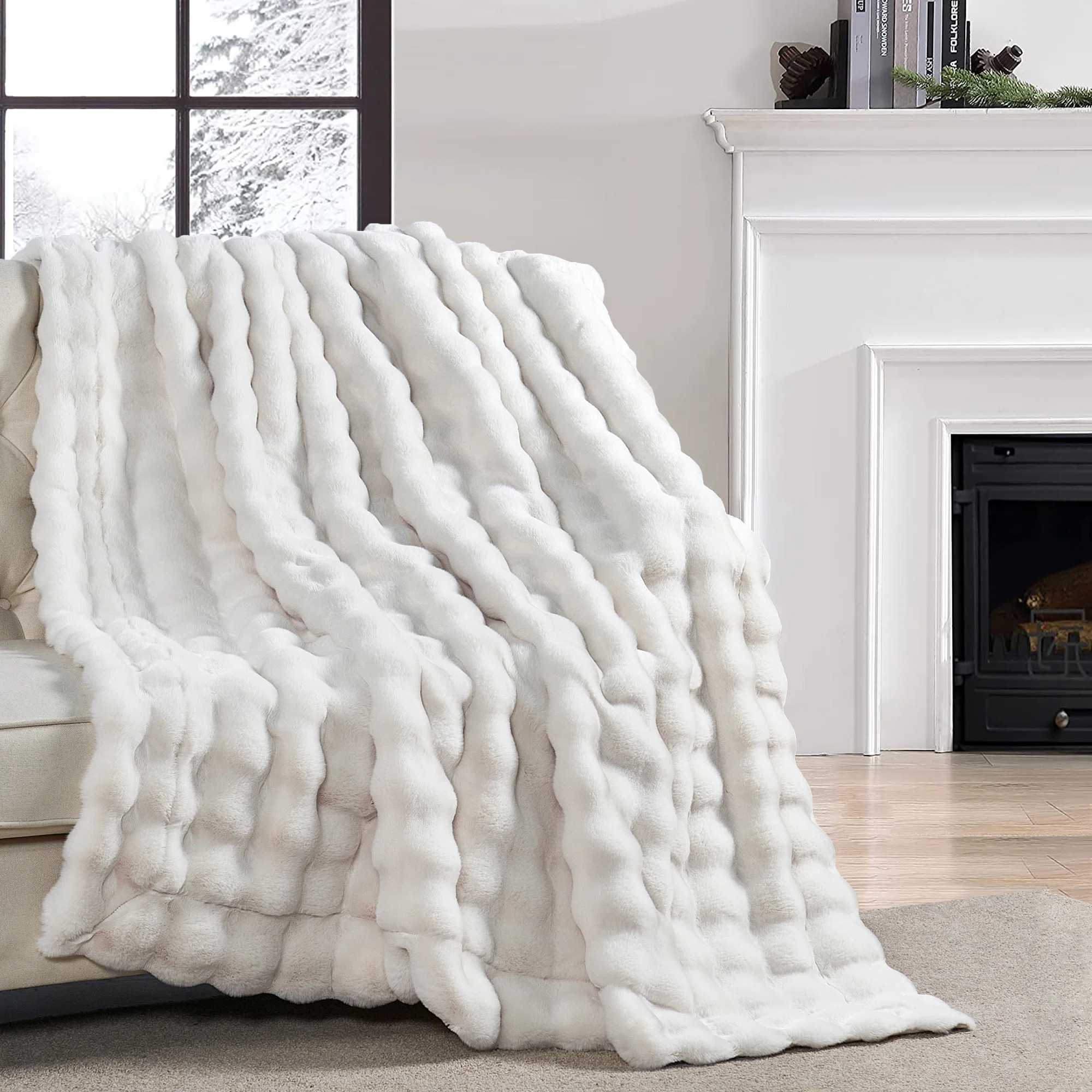 Bubble Faux Fur Throw Blanket | Wayfair North America