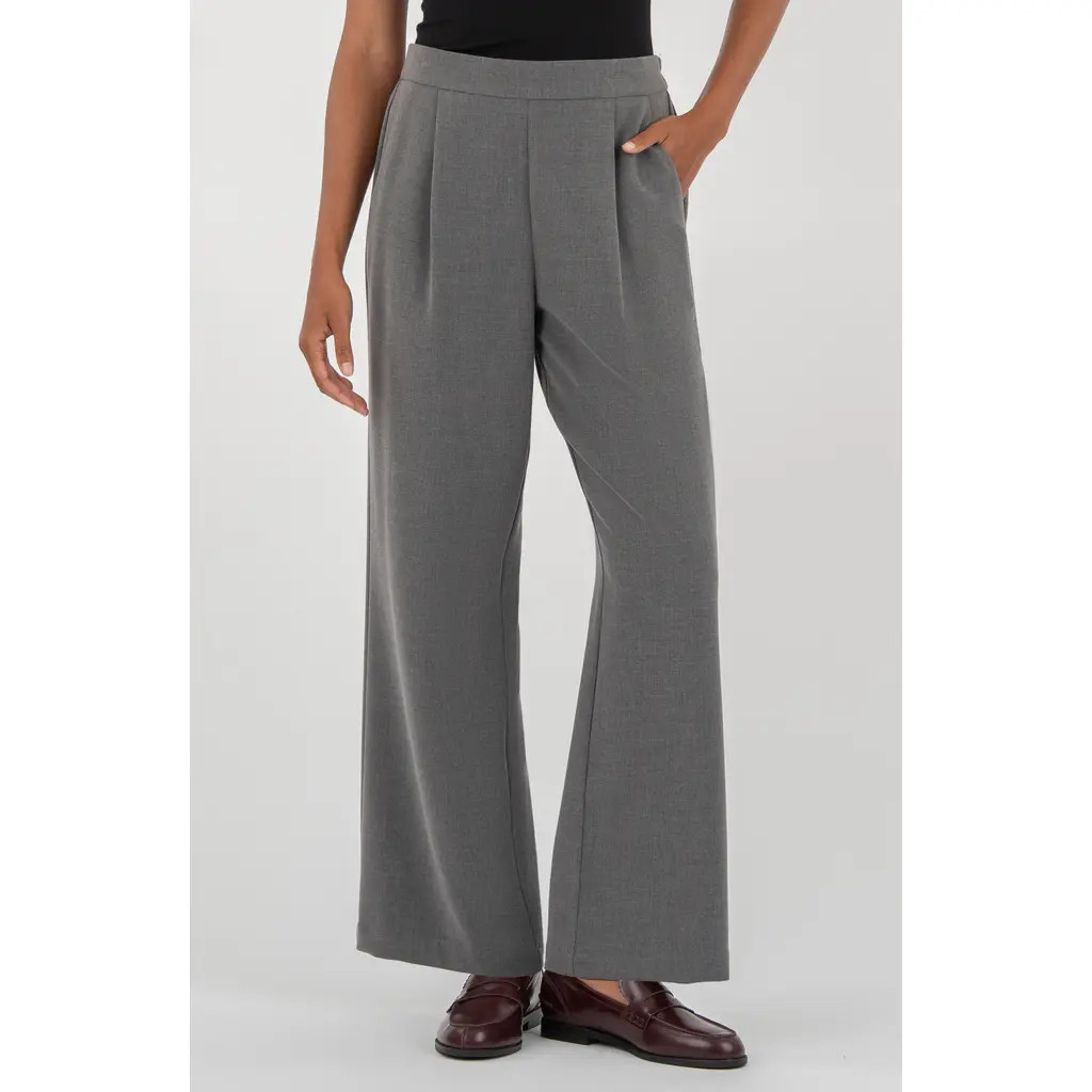 KUT from the Kloth High Waist Wide Leg Pants in Charcoal at Nordstrom, Size Large | Nordstrom
