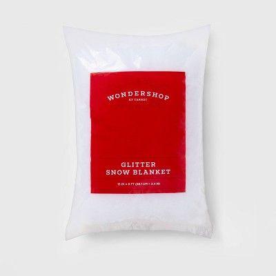 15in x 8ft Snow Blanket with White Glitter Decorative Snow - Wondershop™ | Target