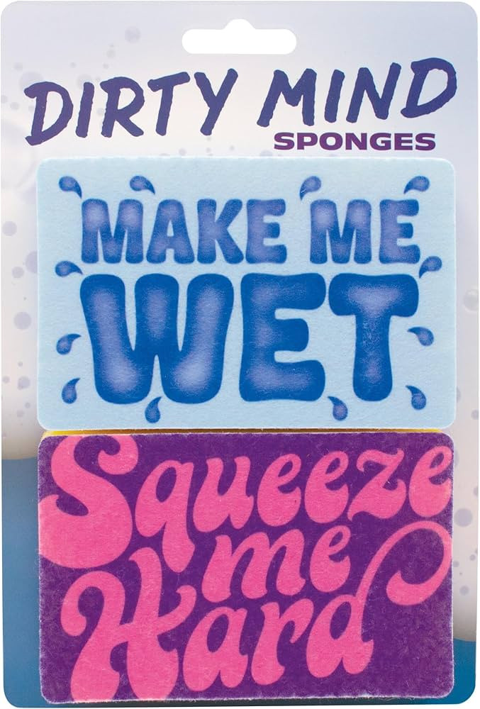 The Unemployed Philosophers Guild Make Me Wet Dirty Mind Scrub Sponges, Set of 2, Assorted Styles | Amazon (US)