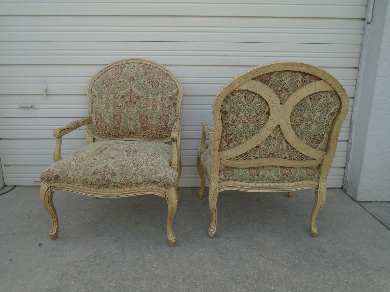 Pair Wide Lounge Chairs French Bergere Club Carved Lattice | Etsy | Etsy (US)