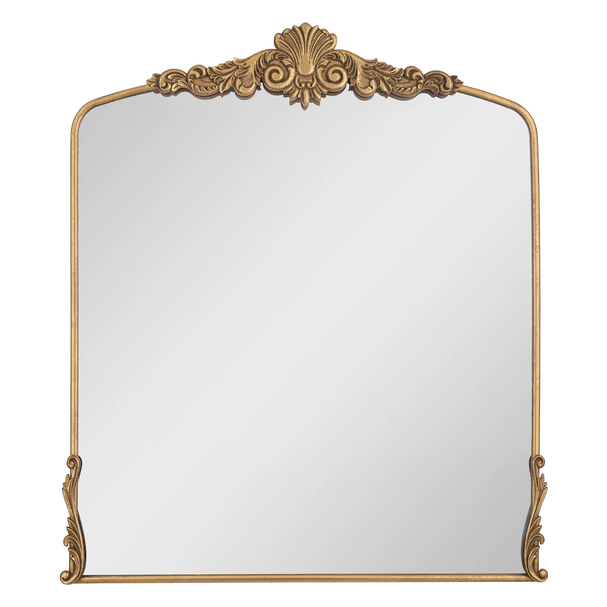 40"×37" Baroque Arch Wall Mirror With Gold Metal Frame | Wayfair North America