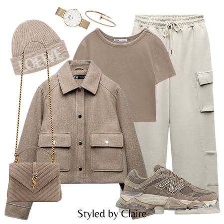 Full Zara outfit ft new balance 9060 in mushroom🍄 
Tags: taupe bomber jacket, crop top, cargo trousers, Loewe beanie hat, YSL cross body bag. Fashion autumn winter inspo outfit ideas for street style city break everyday look casual neutral 

#LTKshoecrush #LTKstyletip #LTKitbag