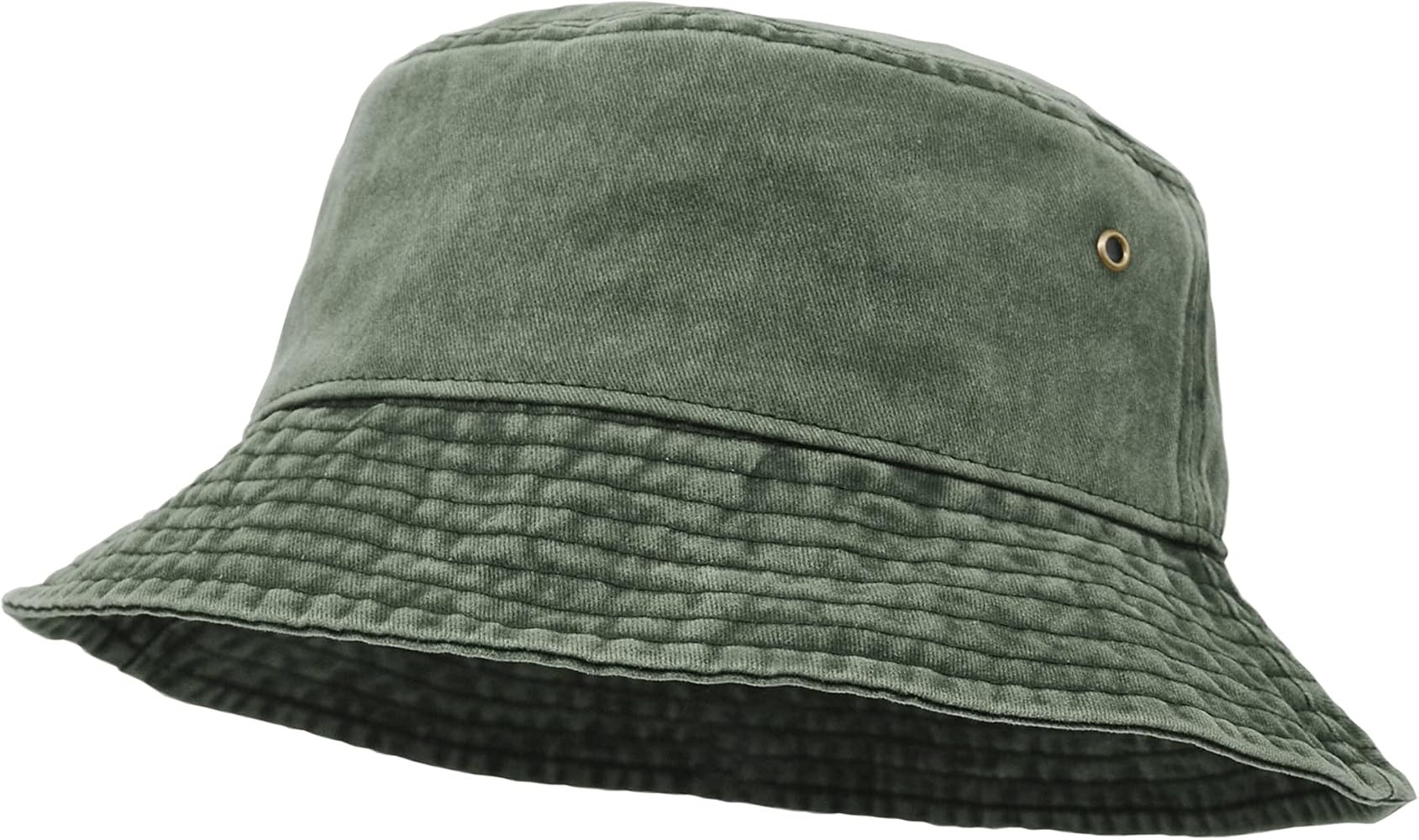 Bucket Hat, Wide Brim Washed Denim Cotton Outdoor Sun Hat Flat Top Cap for Fishing Hiking Beach S... | Amazon (US)