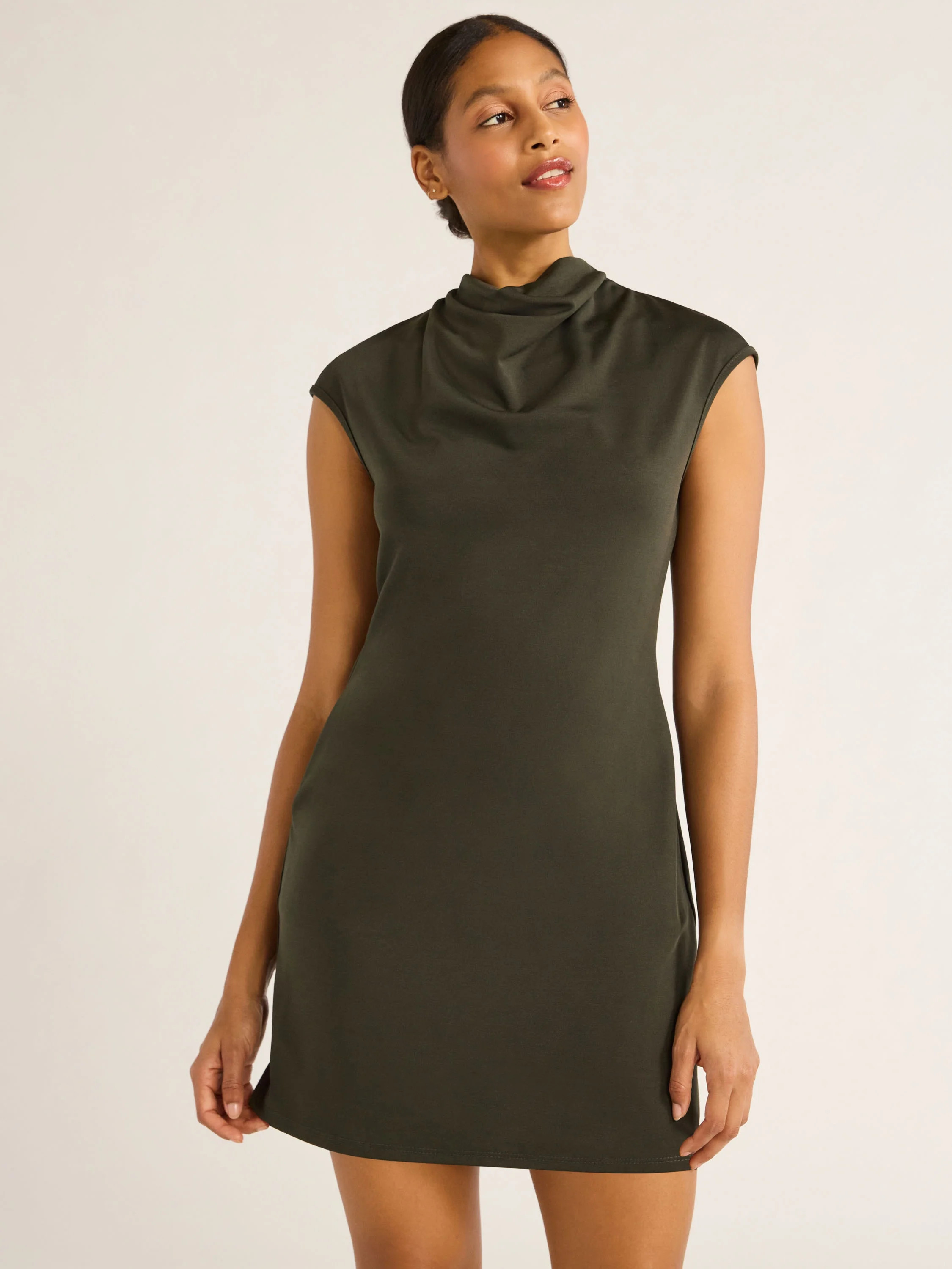 Scoop Women’s Ponte Funnel Neck Dress, Sizes XS-XXL | Walmart (US)