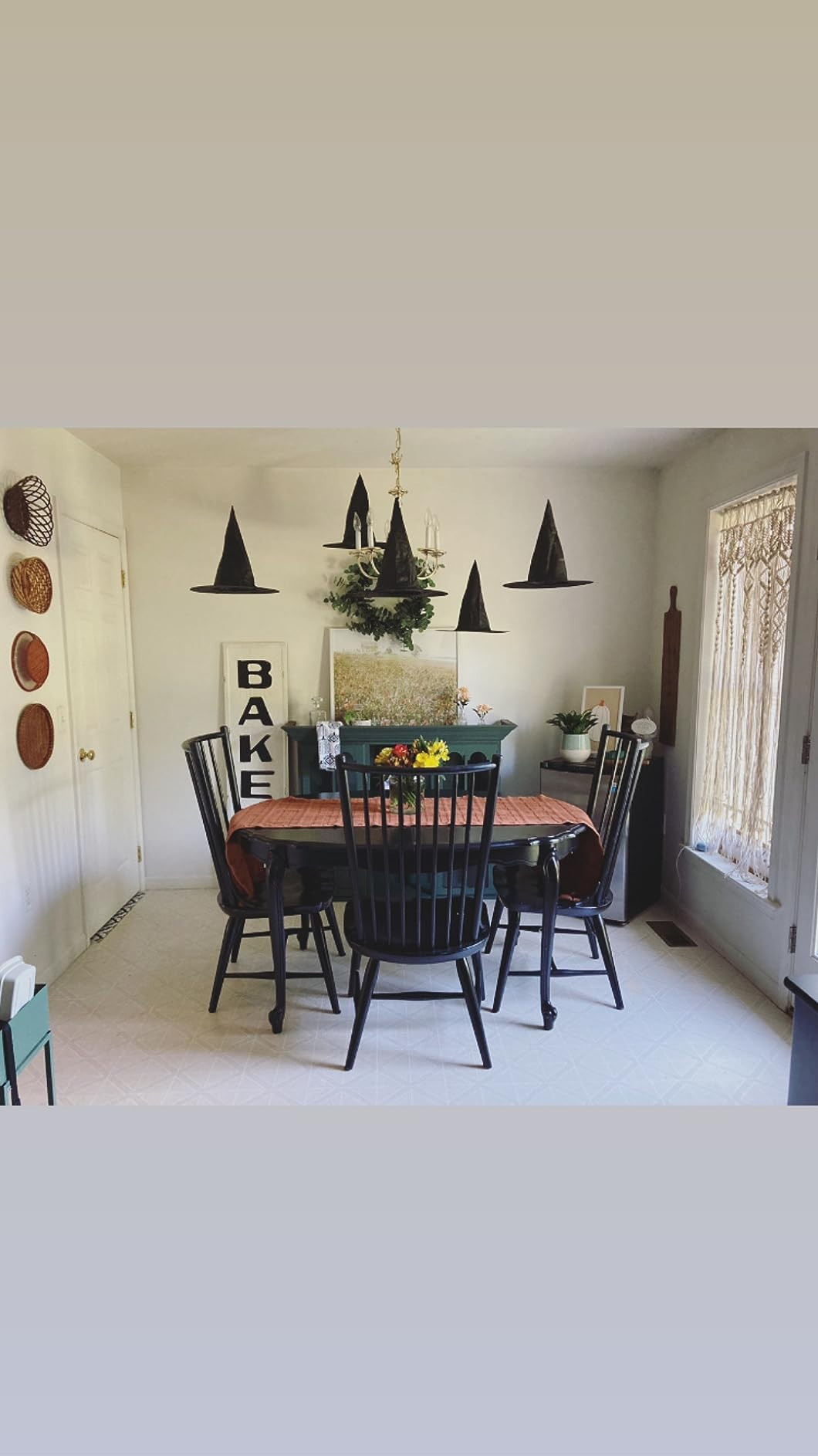 ZeeDix Halloween Hanging Decorations Black Witch Hat with 98 Feet Rope Witch Costume Accessory fo... | Amazon (US)