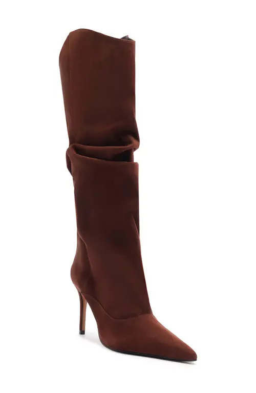 Schutz Maryana Up Slouch Pointed Toe Boot in Root Brown at Nordstrom, Size 11 | Nordstrom