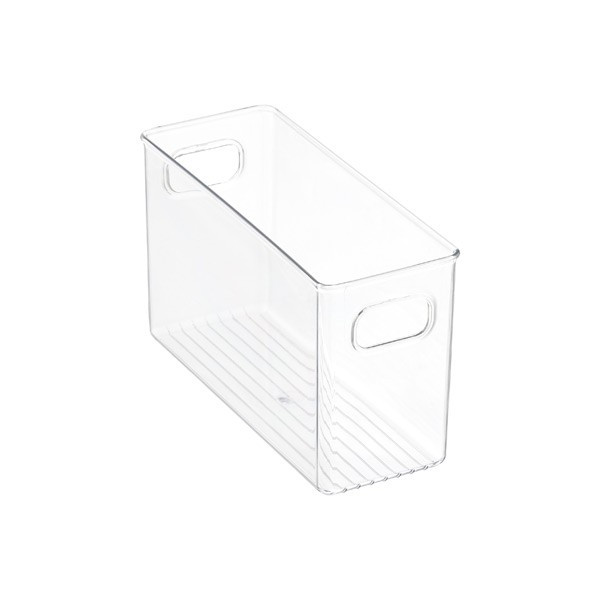 Linus Narrow Rectangle Storage Bin Clear | The Container Store
