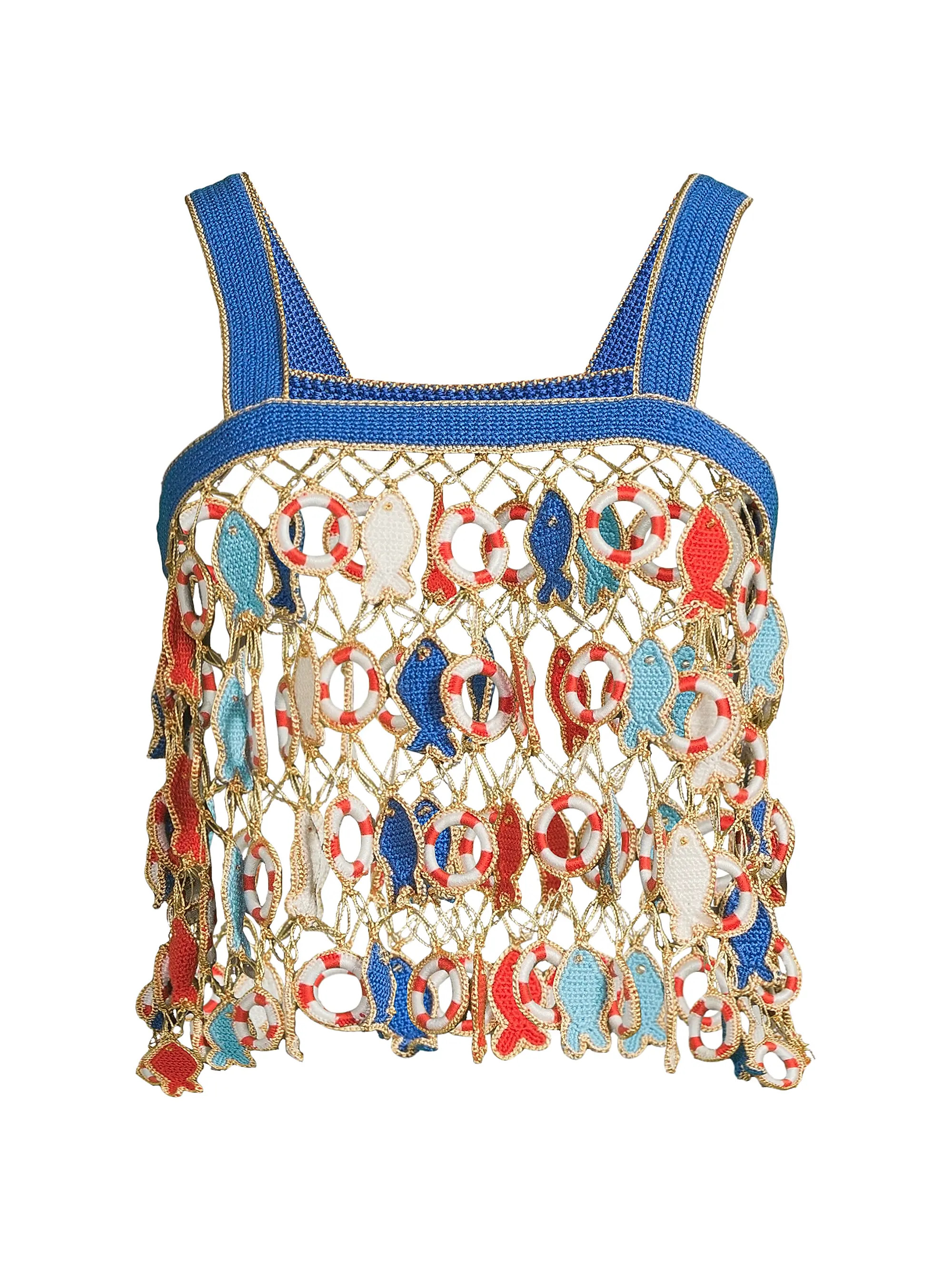 Poisson Crochet Crop Top | Saks Fifth Avenue