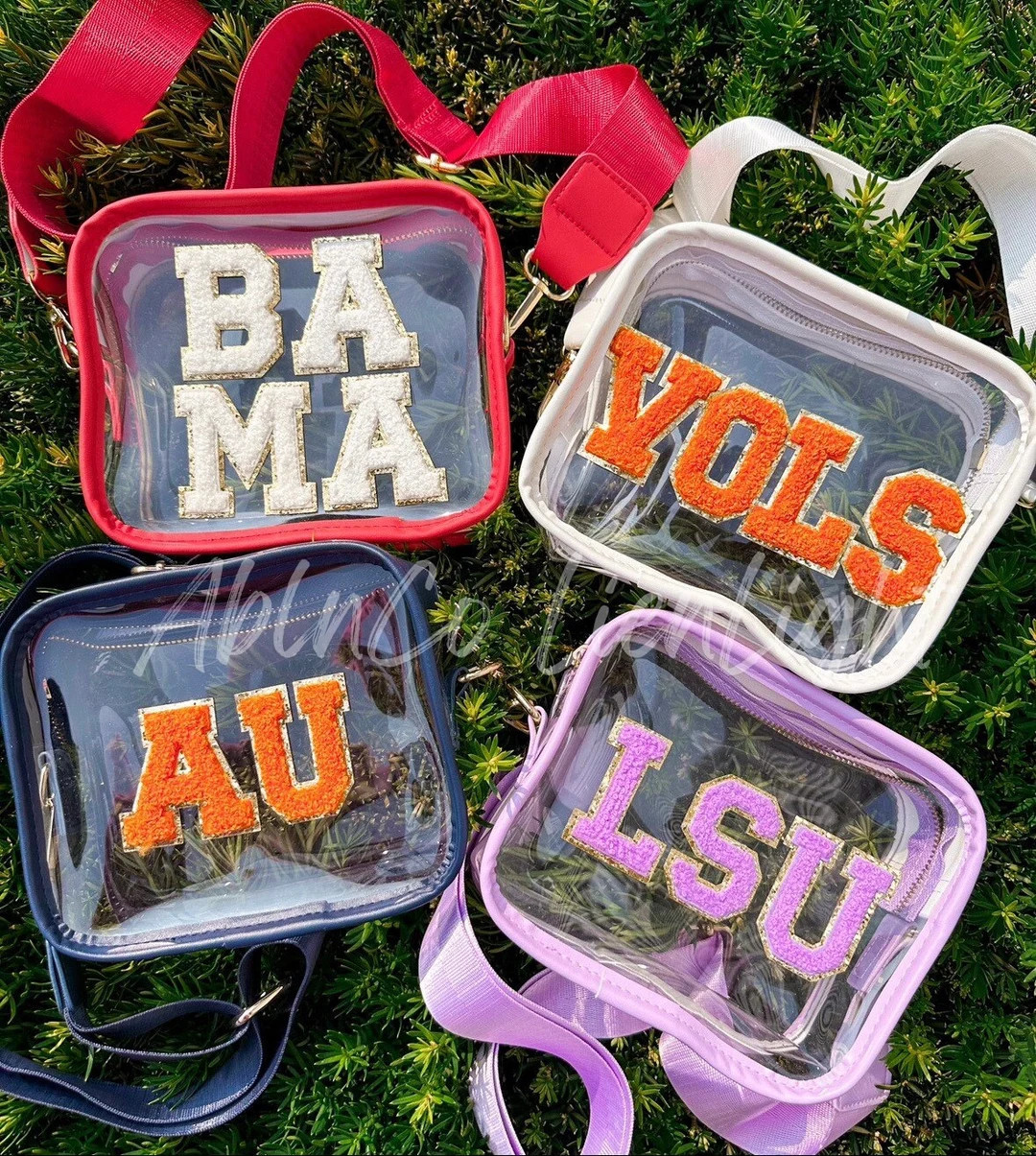 custom stadium bag, clear stadium bag, concert clear bag, game day clear bag, clear crossbody pur... | Etsy (US)