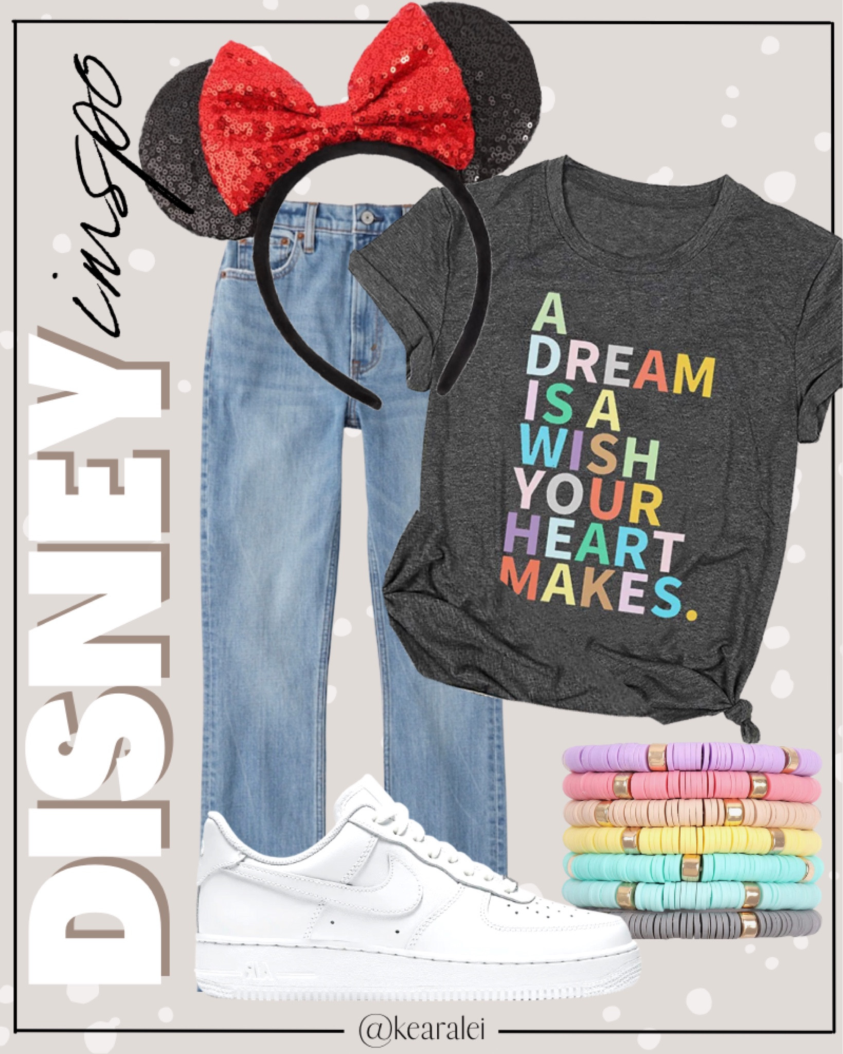 Disney outfit idea Disney world outfits Disneyland Minnie Mouse Mickey Mouse leopard print Ear headbands Minnie ears red bow polka dot tshirt shirts tops Nike sneakers shoes black distressed jeans denim || #disney #Disneyland #disneyworld #outfit #outfits #minnie #mickey #mouse #amazon #affordable #cheap #budget 

#LTKunder50 #LTKstyletip #LTKsalealert