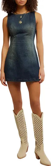 Free People Atlas Cutout Denim Minidress | Nordstrom | Nordstrom