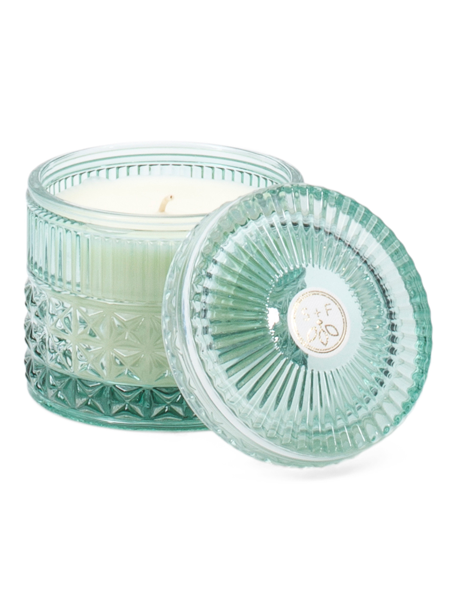 9.5oz Molded Glass Newport Candle | TJ Maxx