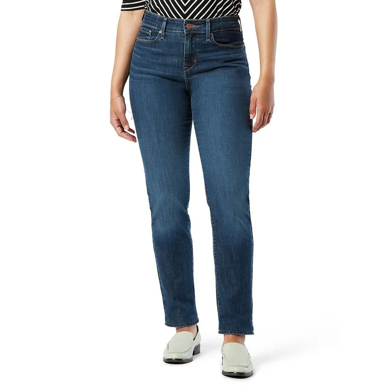 Signature by Levi Strauss & Co. Women's and Women's Plus Size Mid Rise Modern Straight Jeans | Walmart (US)