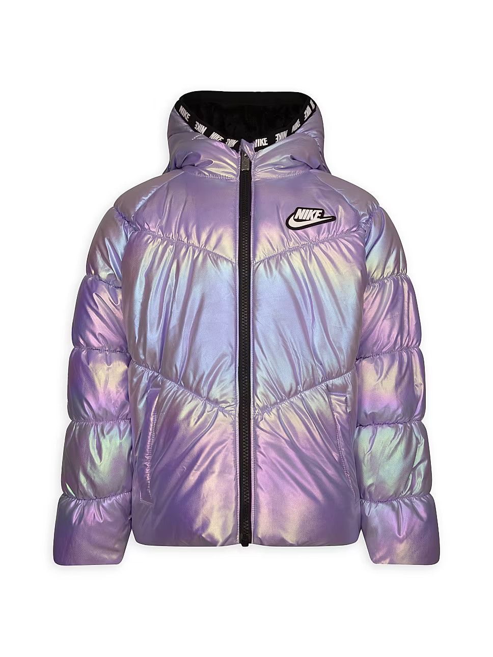 Little Girl's Chevron Printed Puffer Jacket | Saks Fifth Avenue